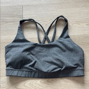 Lululemon Charcoal Gray Energy Sport Bra